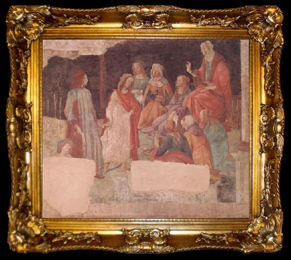 framed  Alessandro Filipepe called botticelli A Young Man Is Greeted by the Liberal Arts (mk05), ta009-2
